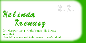 melinda krenusz business card